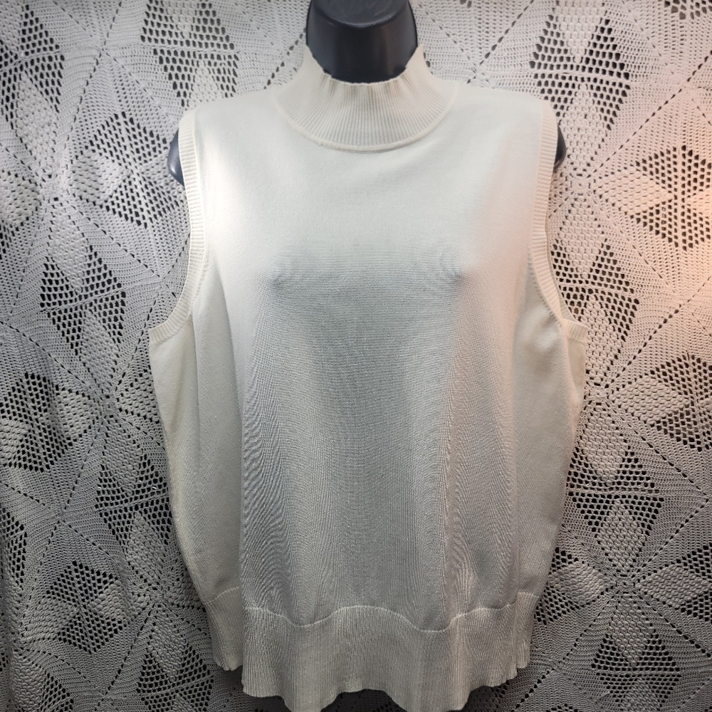 Judith Hart cream Sweater Top/Vest Sz 1X